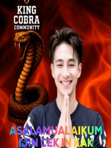 A Man With His Hands Folded In Front Of A King Cobra GIF