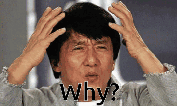 A Man With His Hands On His Head And The Words Why Written On His Face GIF