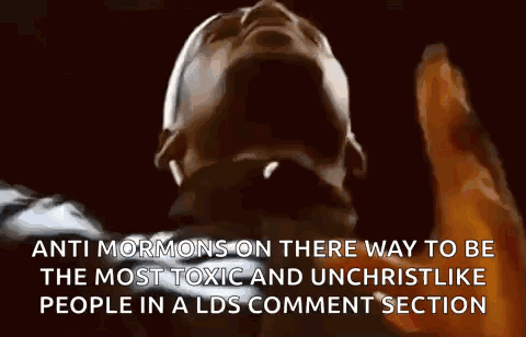 a man with his mouth open and the words anti mormons on the way to be the most toxic and unchristlike people