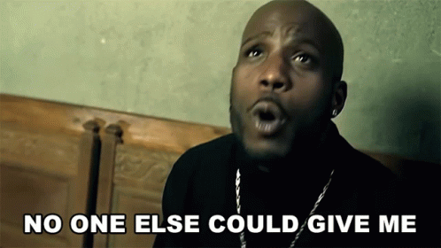 A Man With His Mouth Open And The Words No One Else Could Give Me Above Him GIF