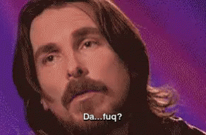 A Man With Long Hair And A Beard Is Asking " Da Fug " GIF
