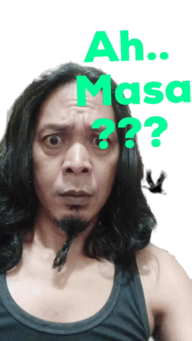 Man With Long Hair Making Funny Face Saying Ah Masa GIF