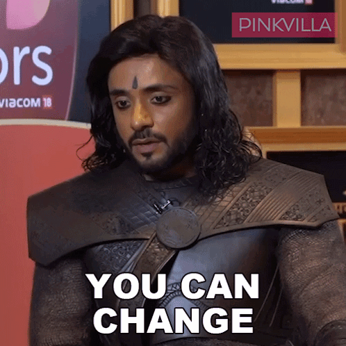 A Man With Long Hair And A Beard Is Saying You Can Change GIF