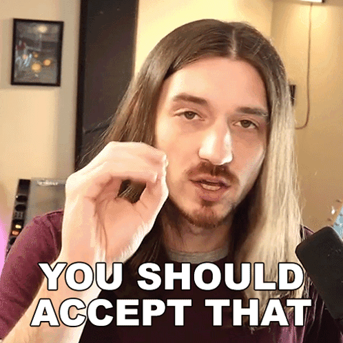 Man With Long Hair And Beard Saying You Should Accept That GIF