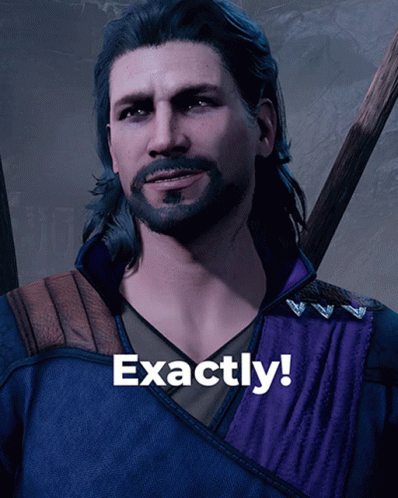 Long Haired Bearded Man Blue Purple Outfit GIF