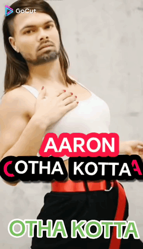 Man With Long Hair And Beard White Tank Top Red Belt GIF