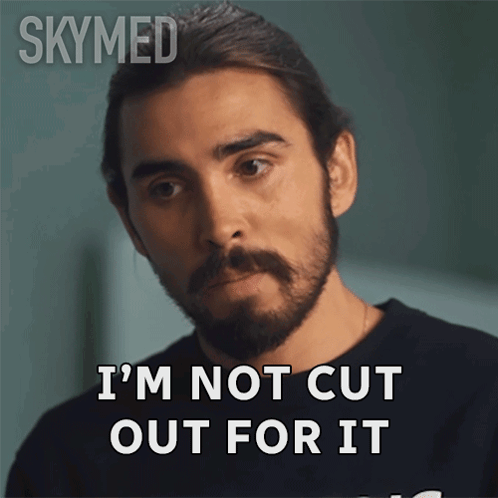 A Man With Long Hair And A Beard Says " I 'M Not Cut Out For It " GIF
