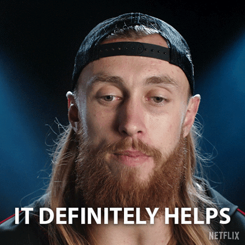 a man with long hair and a beard says it definitely helps netflix