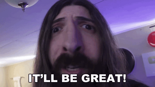 Man With Long Hair And Beard Says It'll Be Great GIF