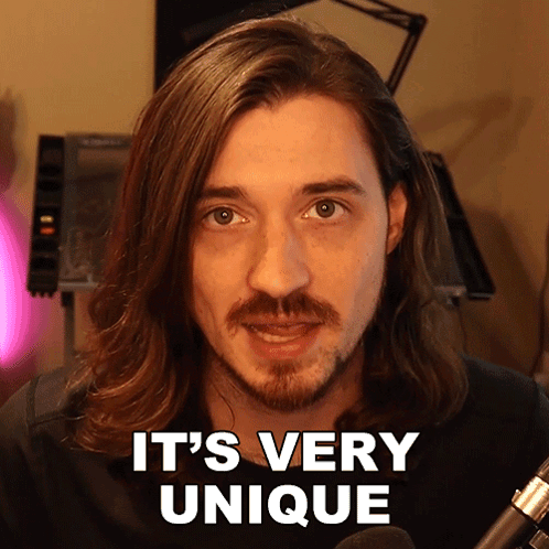 Man With Long Hair And Beard Says It'S Very Unique GIF