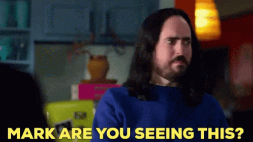 Man With Long Hair And Beard Says Mark Are You Seeing This GIF