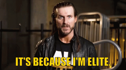Man With Long Hair And Black Shirt Says Its Because Im Elite GIF