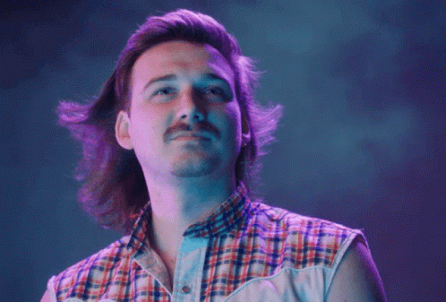 A Man With Long Hair And A Mustache Is Wearing A Plaid Vest GIF