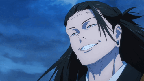 A Man With Long Hair Has A Stitch On His Head GIF