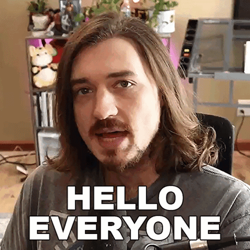 Long-Haired Man Saying Hello Everyone GIF