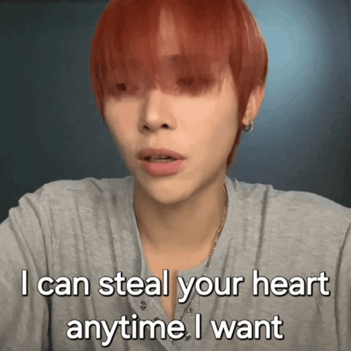 A Man With Red Hair Is Saying I Can Steal Your Heart Anytime I Want GIF