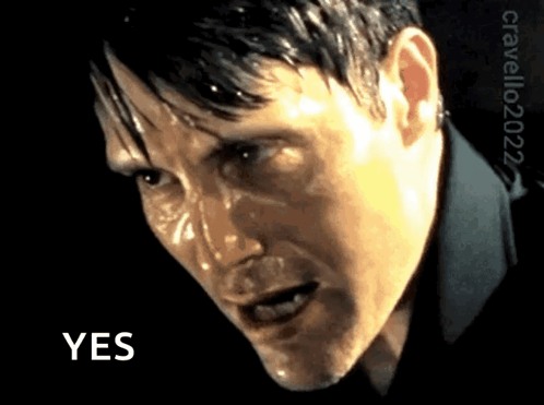 A Man With Sweat On His Face Says Yes GIF