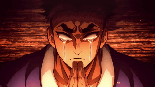 A Man With Tears Running Down His Face GIF