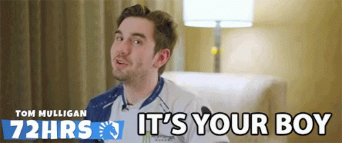 A Man With The Words It 'S Your Boy Written Above Him GIF