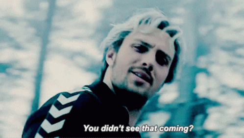 White-Haired Man Says You Didn't See That Coming GIF