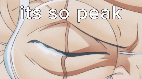 A Man With White Hair And Glasses Has The Words " It 'S So Peak " Written On His Face GIF