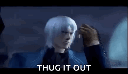 A Man With White Hair Is Holding A Rosary In His Hand . GIF