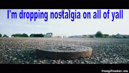 Manhole Cover Saying Dropping Nostalgia GIF