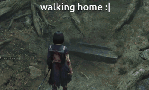 A Map Of A Snowy Area With The Words Walking Home Above It GIF