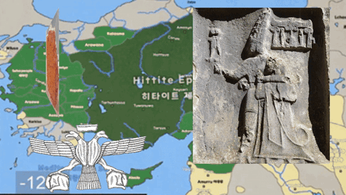 A Map Of Hittite Ep With A Statue Of A Man GIF