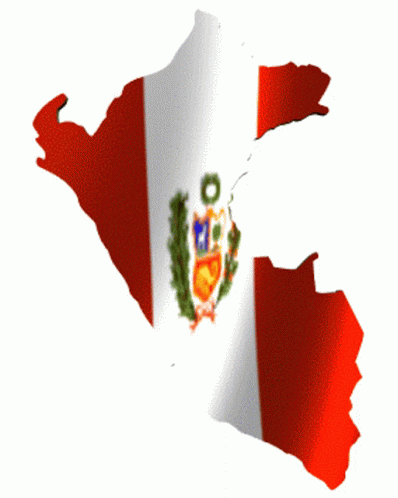 A Map Of Peru With A Flag In The Middle GIF