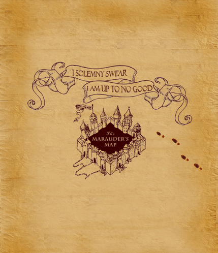 A Map Of The Marauder 'S Map With The Words I Solemnly Swear Am Up To No Good GIF