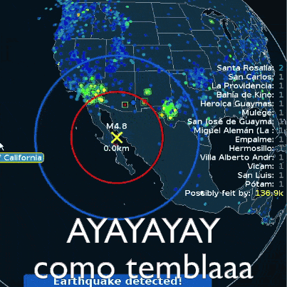 A Map Of The United States With The Words Ayayay Como Temblaa On It GIF