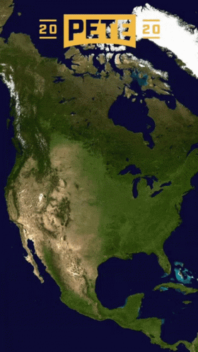 A Map Of The United States With The Words Pete 2.0 GIF