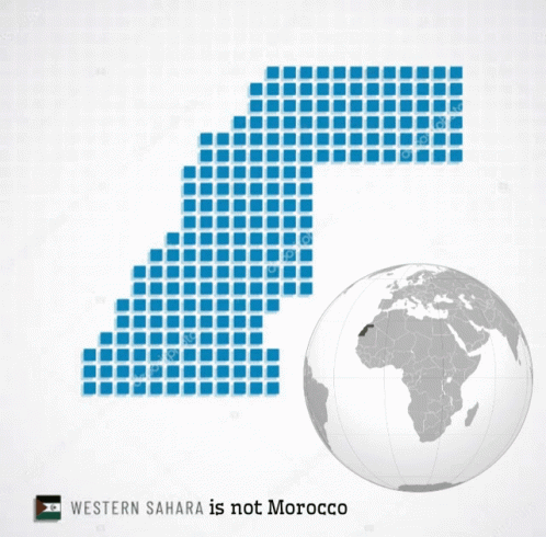 A Map Of Western Sahara Is Not Morocco With A Globe GIF