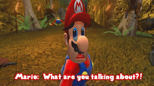 A Mario Video Game Says " What Are You Talking About ? " GIF