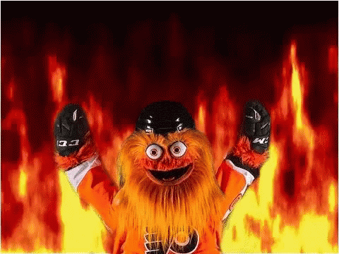 A Mascot With The Number 3 On His Jersey GIF