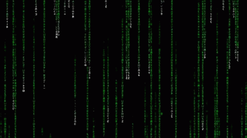 A Matrix Background With Green And White Lines Of Code GIF