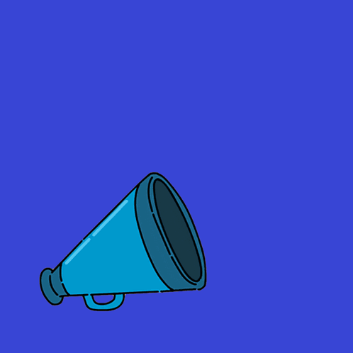 A Megaphone With A Speech Bubble That Says " Stand With Cuban Immigrants " GIF