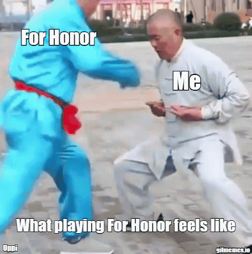 A Meme Of Two Men Fighting With The Caption For Honor GIF