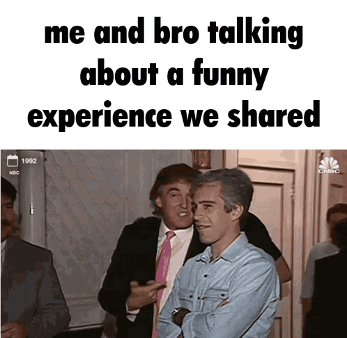 A Meme Shows Two Men Talking About A Funny Experience GIF