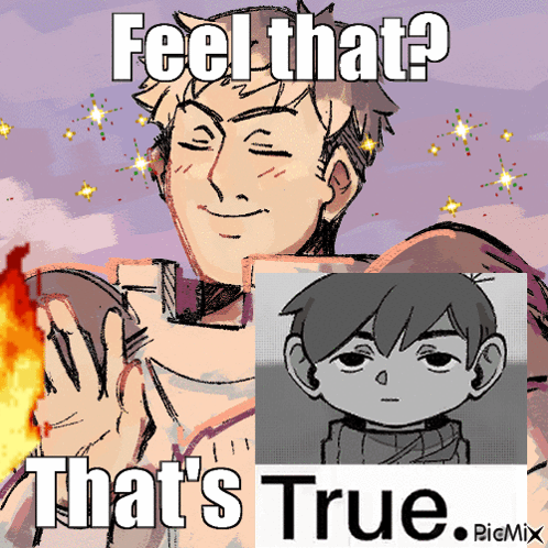 A Meme That Says Feel That That 'S True And A Drawing Of A Boy GIF