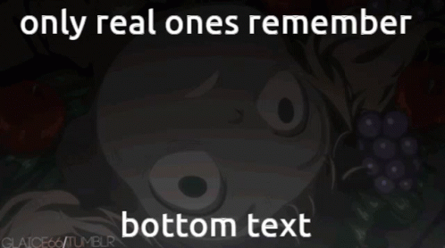 A Meme That Says Only Real Ones Remember The Bottom Text GIF