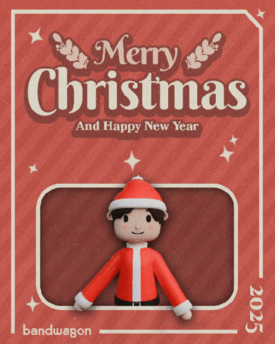 A Merry Christmas And Happy New Year Greeting Card From Bandwagon GIF
