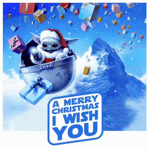 A Merry Christmas I Wish You Greeting Card GIF