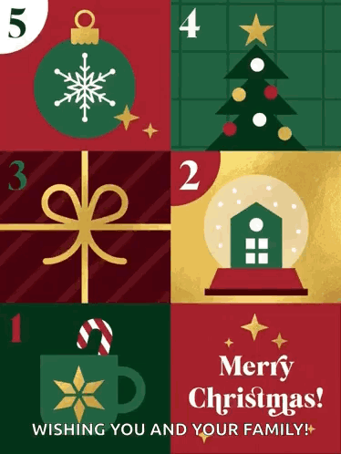 A Merry Christmas Wishing You And Your Family Poster GIF