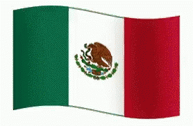 A Mexican Flag Is Waving In The Wind . GIF
