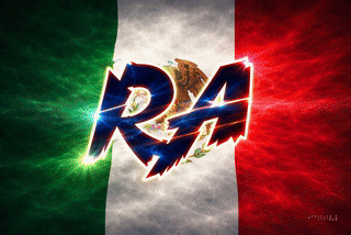 A Mexican Flag With The Letters Ra In The Middle GIF