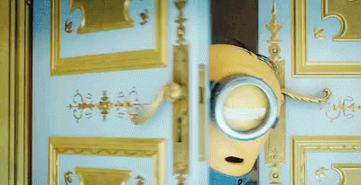 A Minion In An Open Door GIF