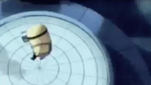 A Minion Is Flying Through A Circular Maze In A Cartoon . GIF