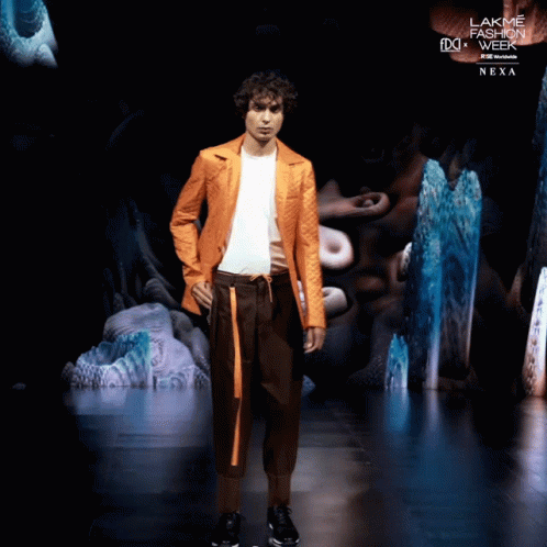 A Model Walks Down A Runway At Lakme Fashion Week GIF